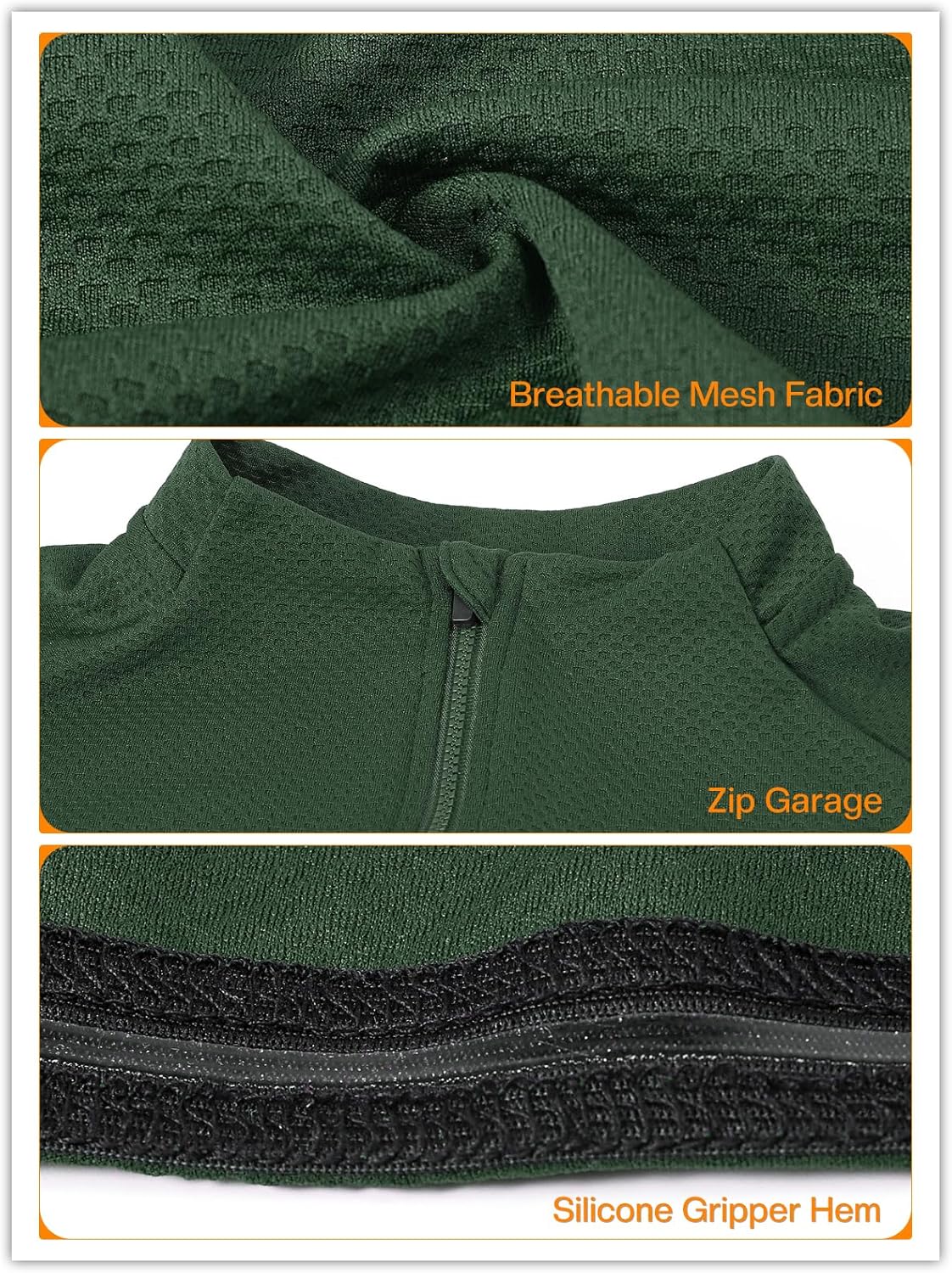BERGRISAR Maglia Ciclismo Abbigliamento MTB Bike Uomo Maniche Lunghe Maglia Bici da Strada Primavera Autunno - immagine 3