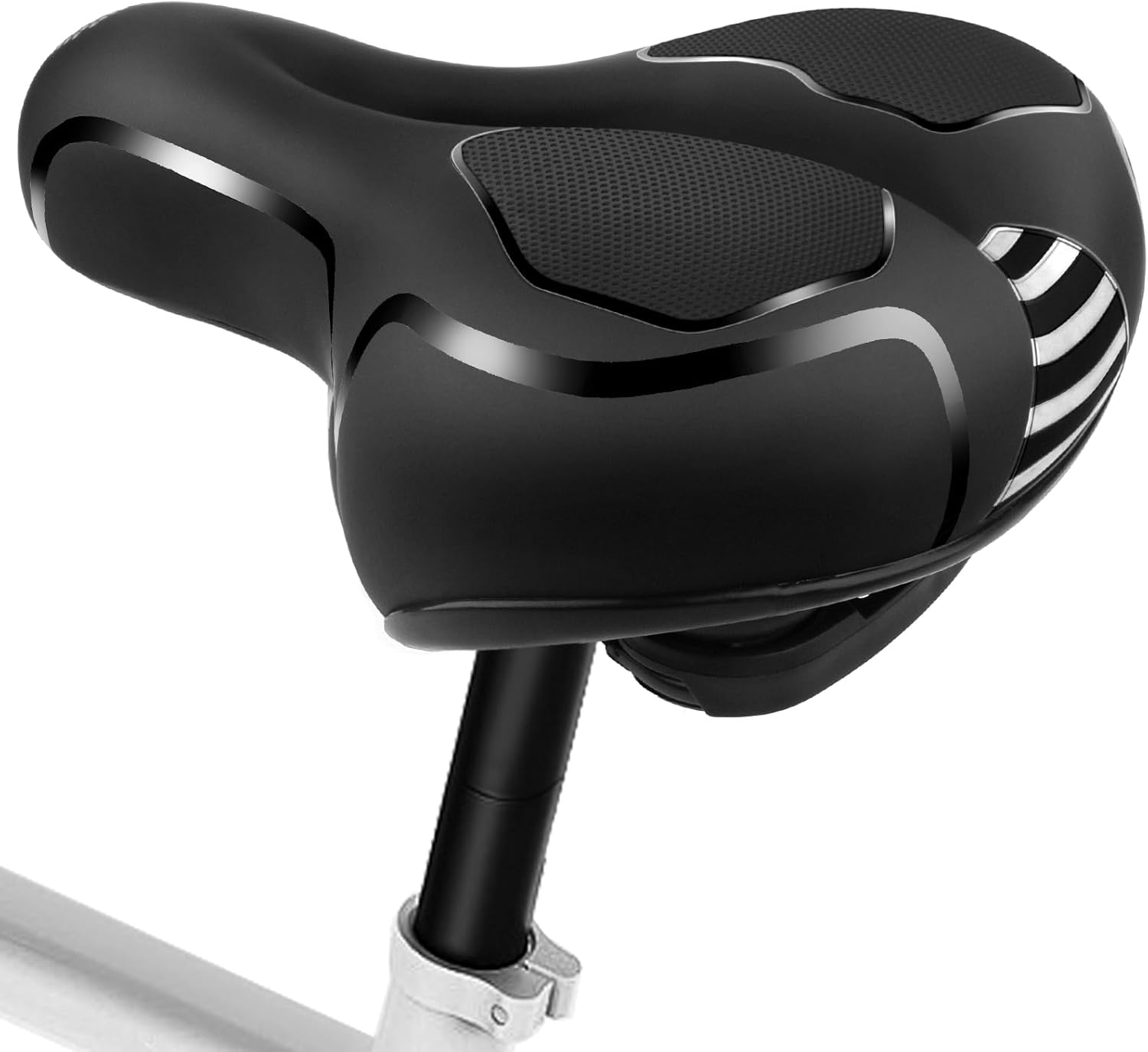 Sella per bicicletta da uomo e da donna, comoda, morbida, in gel, ergonomica, accessorio per bicicletta, ampia sella per bicicletta con protezione antipioggia, per viaggi in città, mountain bike, con